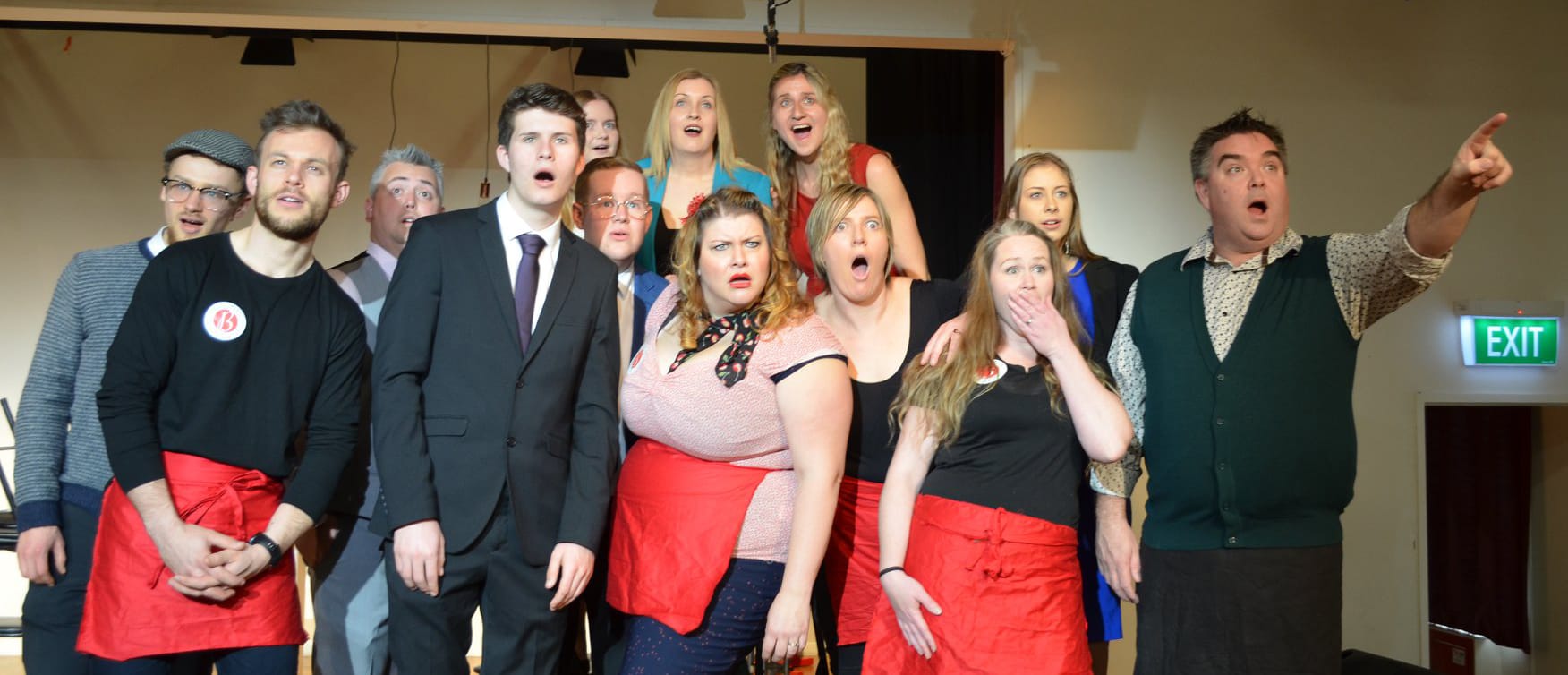 The characters of Who Loves Me look disbelievingly into the distance.